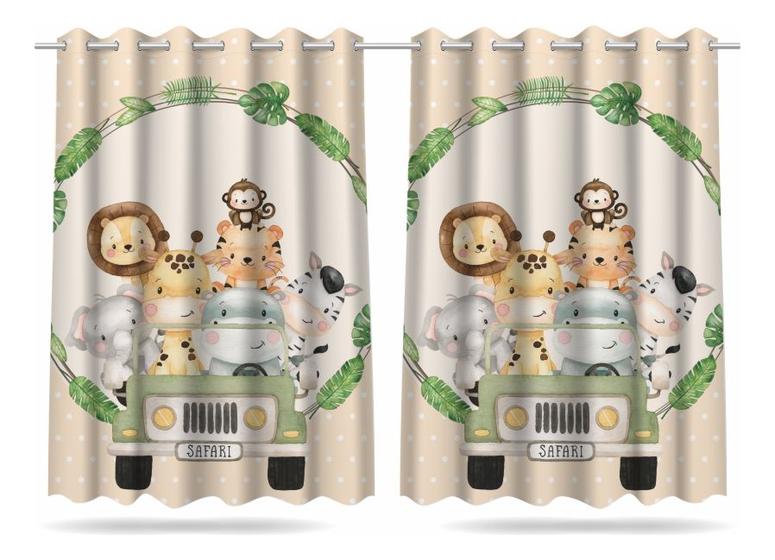 Imagem de Cortina Safari Baby Infantil 2,60x1,50 Mod 05