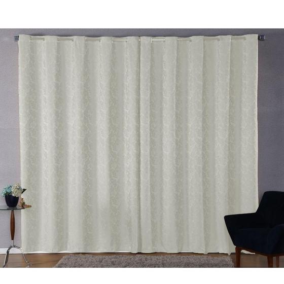 Imagem de Cortina Sala Jacquard 5.00M X 2.60M Semi Blackout Requinte