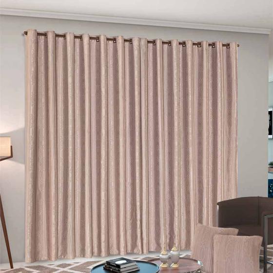 Imagem de Cortina Sala Quarto 3 Metros Semi Blackout 3,00 X 2,80 mts Jacquard