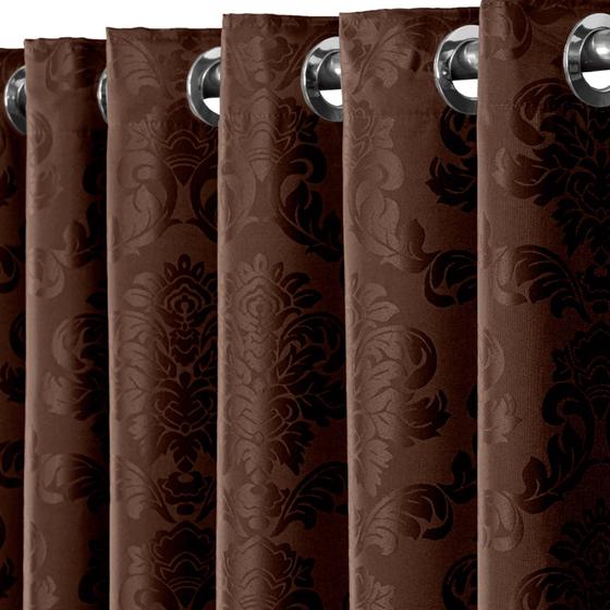 Imagem de Cortina Semi Blackout Jacquard 2,20x1,80 Janela Sala E Quarto Varão Simples