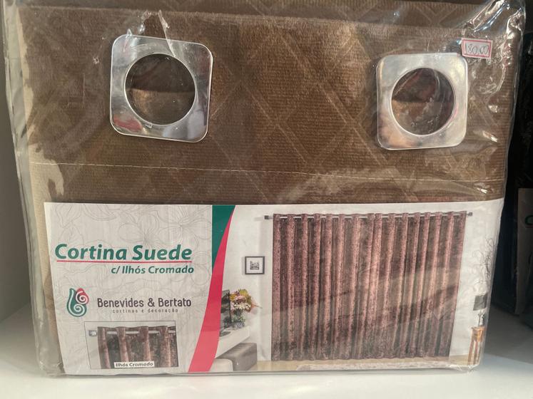 Imagem de Cortina Suede com Ilhós Cromado