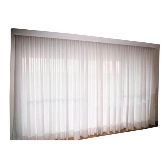 Cortina Voal 6mx2,8m Sem Forro Trilho Suiço Quarto E Sala Chrisney