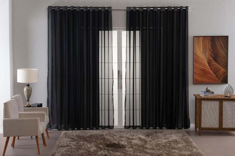 Imagem de Cortina Voal Liso Delicate Quarto Sala Transparente 300X220