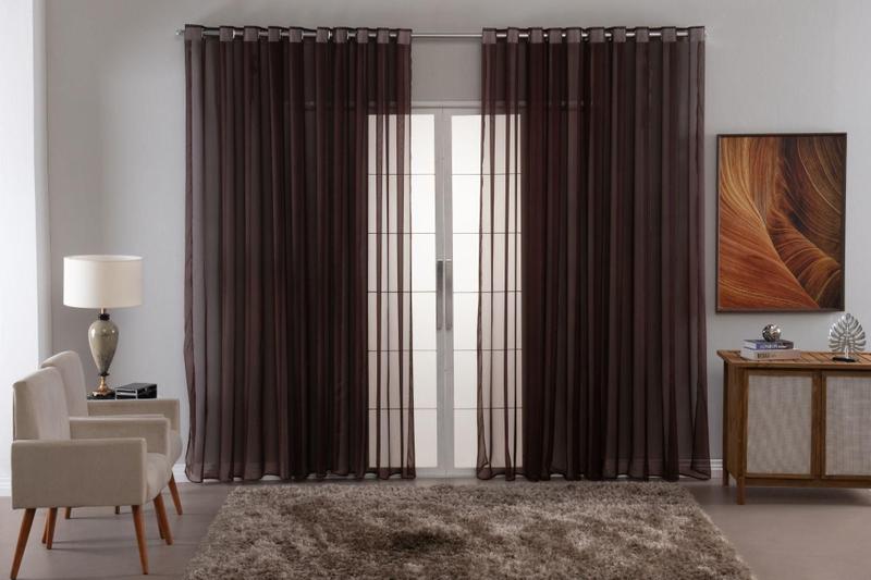 Imagem de Cortina Voal Liso Delicate Quarto Sala Transparente 500X2,50