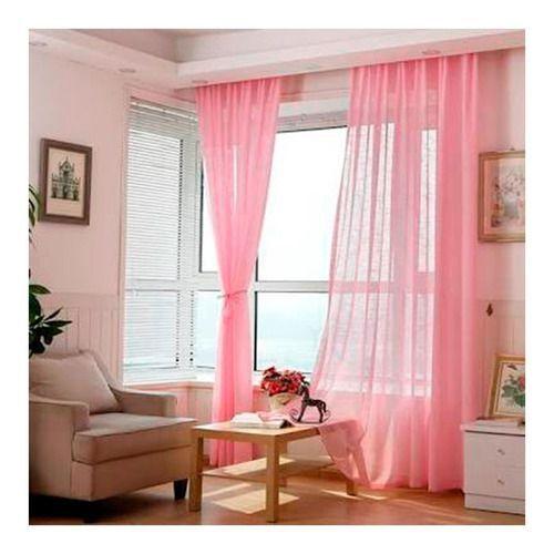 Cortina Voil Luxo 3,00m X 2,80m Sem Forro Para Varao Chrisney