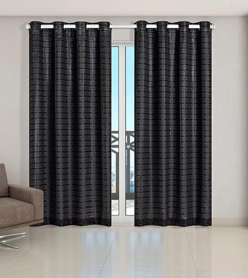 Cortina Voil Xadrez Para Sala, Quarto e Cozinha 4,00 x 2,80 Preto Menor preço em Cortina Voil Xadrez Para Sala, Quarto e Cozinha 4,00 x 2,80 Preto