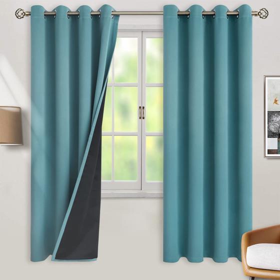 Imagem de Cortinas BGment Blackout 100% isoladas termicamente Sea Teal 104