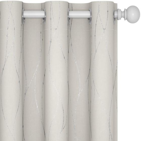 Imagem de Cortinas Blackout Deconovo - Bege com Ilhós - 96x91cm