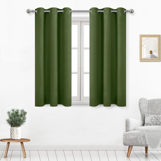 Imagem de Cortinas Blackout DWCN para sala de estar, quarto, verde oliva