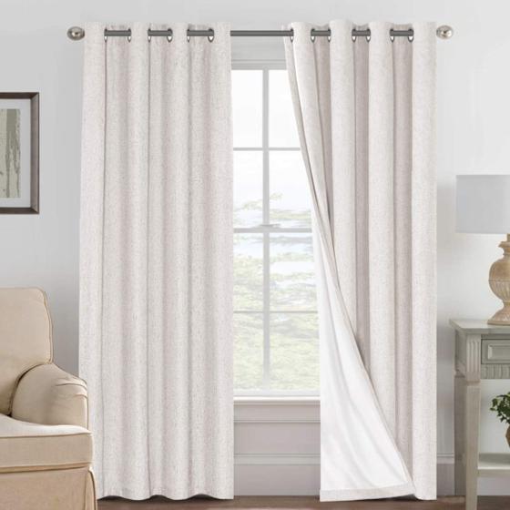 Imagem de Cortinas Blackout H.VERSAILTEX Ivory Linen 274 cm 100% Blackout