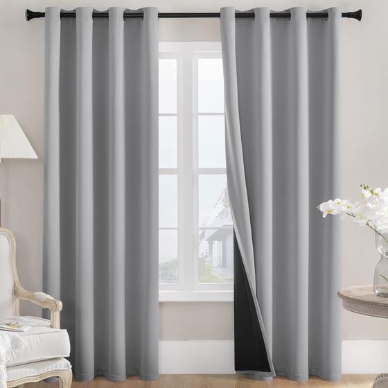 Imagem de Cortinas Blackout Rutterllow 100% Blackout 132x241cm 2 painéis