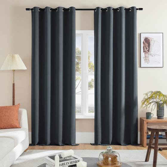 Imagem de Cortinas Blackout Rutterllow, quarto com isolamento térmico x2