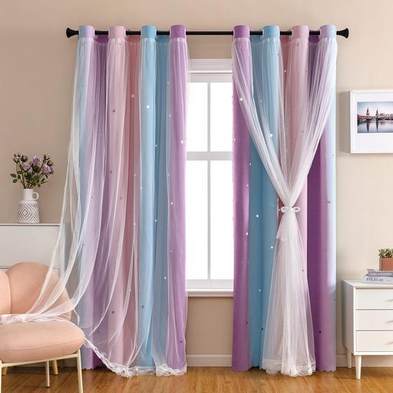 Imagem de Cortinas blackout XiDi Dream Star para crianças Room Girl Prince