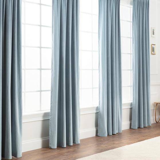 Imagem de Cortinas Chanasya Premium Solid Velvet 100% poliéster 210GSM