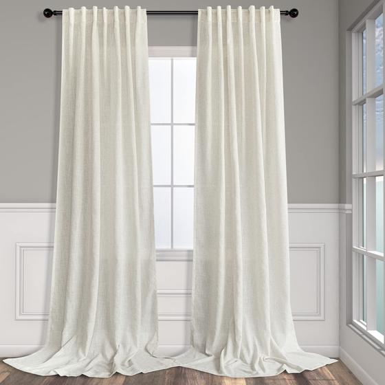 Imagem de Cortinas de Linho Natural Pitalk - 2 Painéis com 274cm de Comprimento