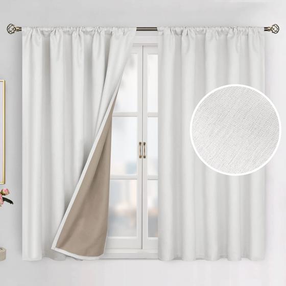 Imagem de Cortinas Gment Blackout Off White 115x114cm para quarto