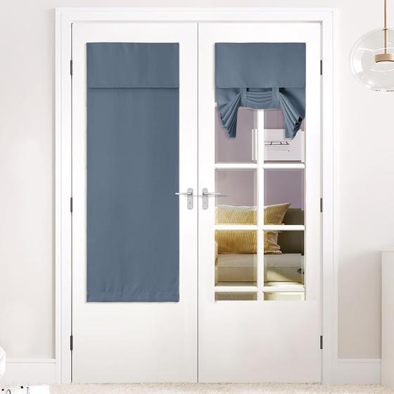 Imagem de Cortinas NICETOWN Stone Blue French Door 66x160cm Blackout