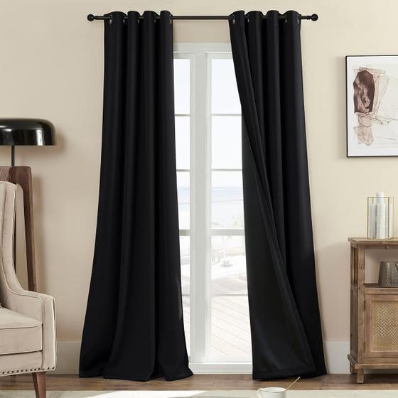 Imagem de Cortinas Rutterllow 100% Blackout 340 GSM 213x213cm 2 painéis