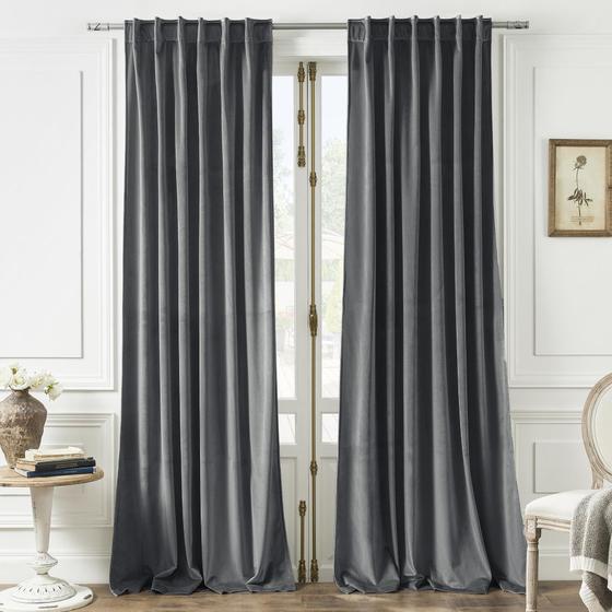 Imagem de Cortinas Timeper Blackout Velvet 304cm Extra Longas Elegantes