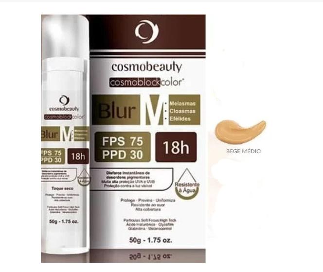 Imagem de Cosmobeauty Blur M Fps75 Ppd30 18hs Base Facial 50g - Bege Médio
