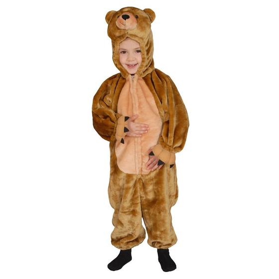 Imagem de Costume Dress Up America Bear para crianças, ursinho de pelúcia marrom