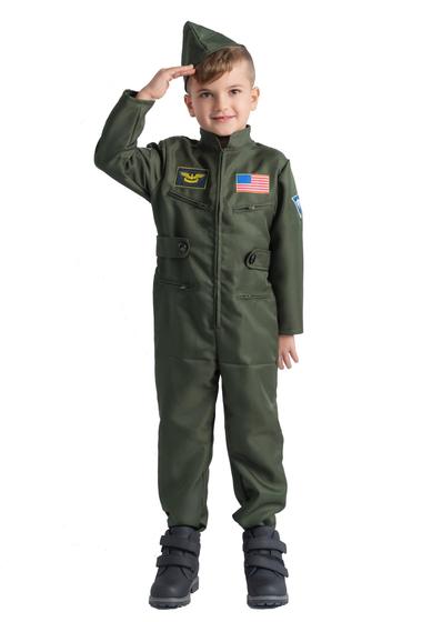 Imagem de Costume Dress Up America Fighter Pilot para crianças com macacão