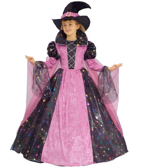 Imagem de Costume Dress Up America Witch para meninas rosa/pretas