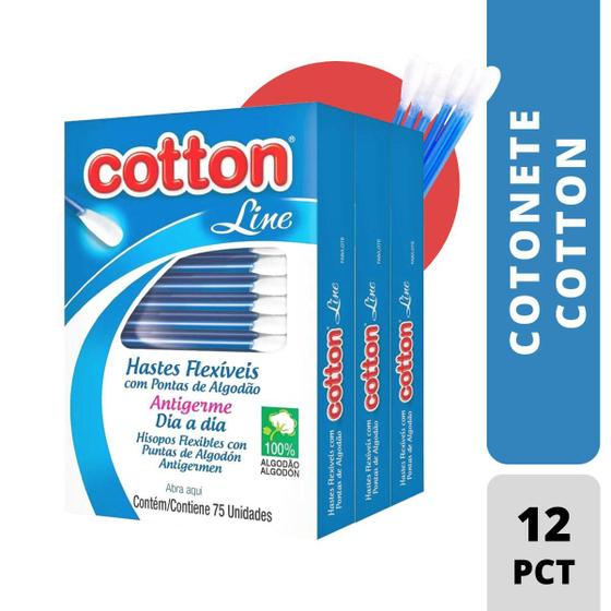 Imagem de Cotonete Cotton Line Com 12X75
