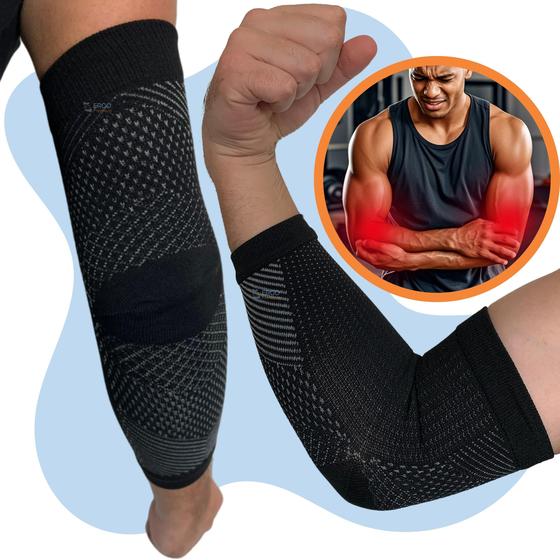 Cotoveleira de Compressão Para Tendinite Bursite Artrite Epicondilite Original - Ergo Premium