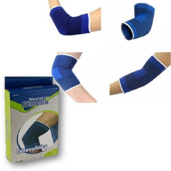 Imagem de Cotoveleira Elástica Academia Musculação Anti Lesão Treino