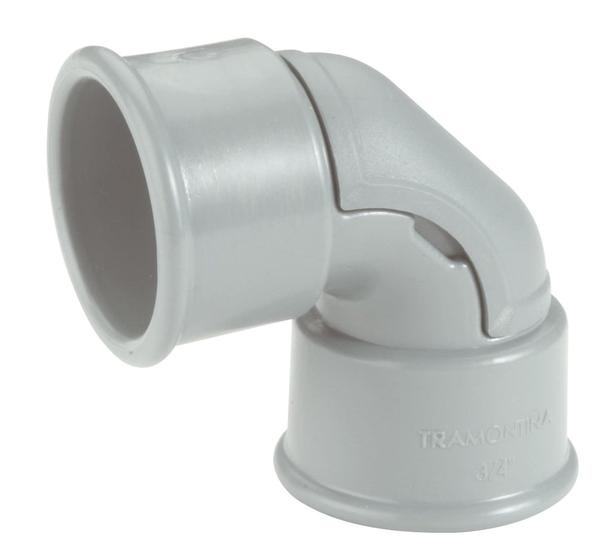 Imagem de Cotovelo 90 com Janela para Inspeção 1/2" Tramontina Cinza