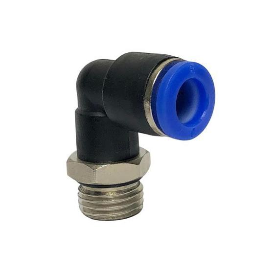 Imagem de Cotovelo Conector Instantânea Mangueira 4mm x 1/8 M 2un