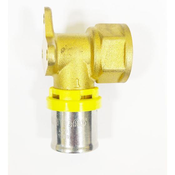 Imagem de Cotovelo Para Tubo Multicamada 20mm X 1/2 Fêmea Com Flange