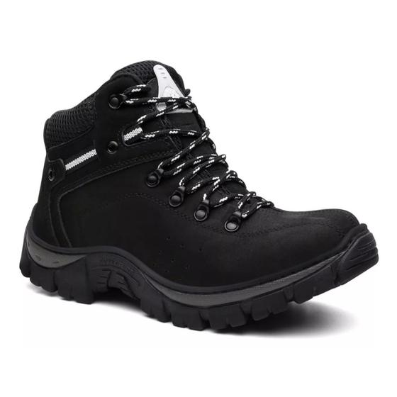 Imagem de Coturno Bota Adventure Masculino Em Couro Com Palmilha de Gel