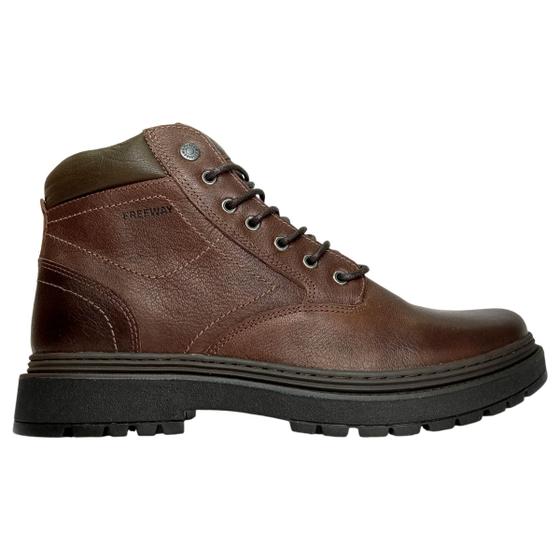 Imagem de Coturno Bota Masculino Freeway Jack 03 Rústico Zíper Lateral Couro Robusto Urbano Rural Road Trip