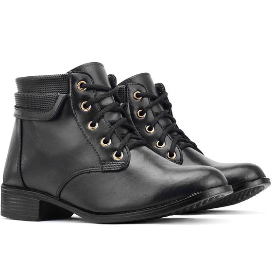Coturno Feminino Cano Curto Bota Casual Moderna Menor preço em Coturno Feminino Cano Curto Bota Casual Moderna