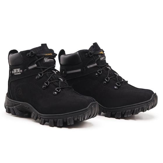 Imagem de Coturno Masculino Bota Couro Adventure Conforto Cadarço