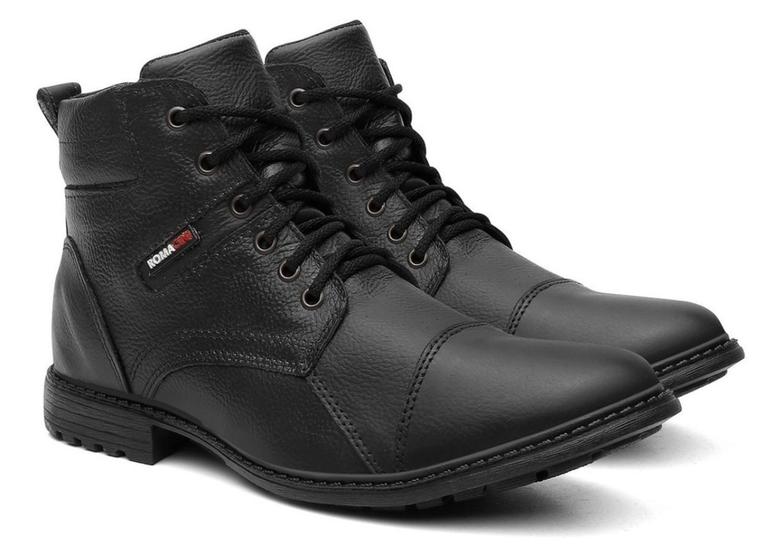 Coturno Masculino Bota Couro Legítimo Menor preço em Coturno Masculino Bota Couro Legítimo