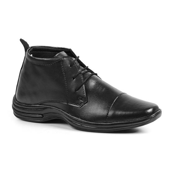 Imagem de Coturno Masculino Social Bota Sintética Polo State Zeus Sola De Borracha Confortável e Resistente