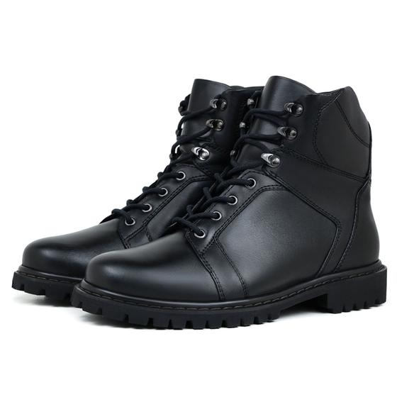 Imagem de Coturno Militar Masculino Couro DR10 Preto