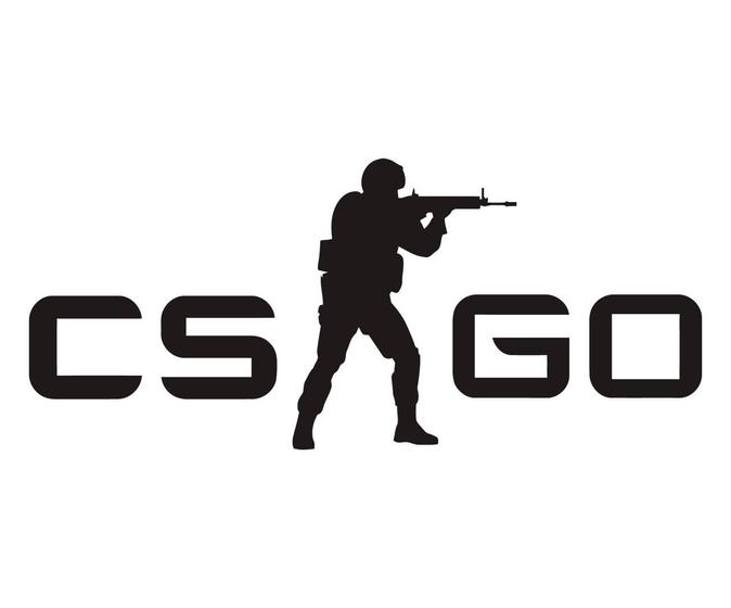 Imagem de Counter Strike CS-GO Decorativo preto em MDF 3mm