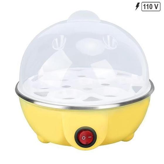 Imagem de Cozedor De Ovos Amarelo Elétrico 110V Cozimento A Vapor