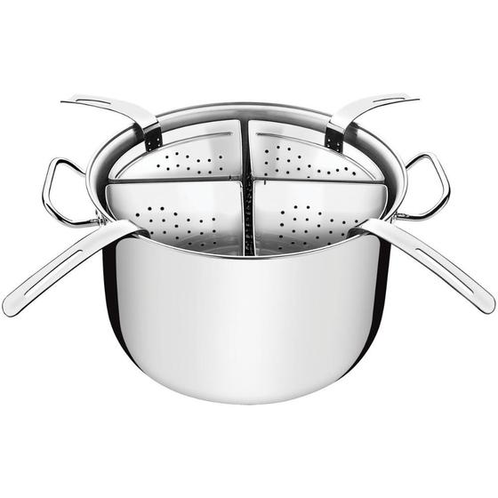 Imagem de Cozi-Pasta Tramontina Inox Fundo Triplo Professional 5 Pç