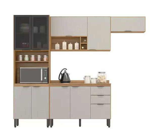 Imagem de Cozinha 10 Portas Modulada Demobile Firenze 06 Amendola / Nude Prime TX 2,60 m