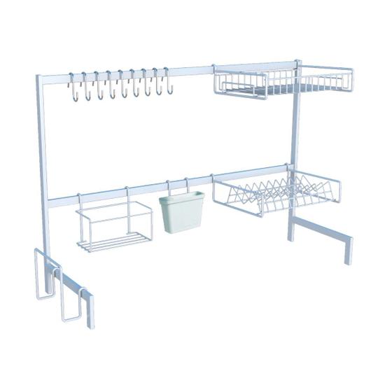 Imagem de Cozinha Autossustentável Escorredor Modular Suspenso 82cm Para Segurar Pratos Copos Louças Cozinha