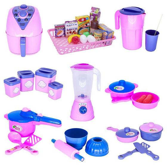 Imagem de Cozinha Comida Brinquedo Infantil Panela Air Fryer 35pç