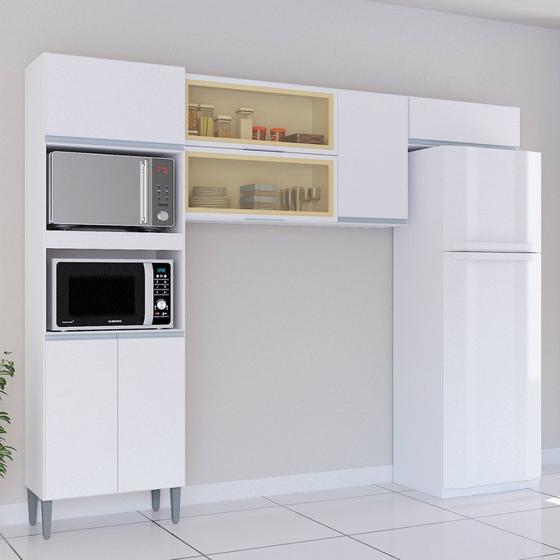 Cozinha Compacta 3 Peças 7 Portas Aline Poquema Menor preço em Cozinha Compacta 3 Peças 7 Portas Aline Poquema