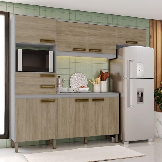 Imagem de Cozinha Compacta 4 peças com Aéreo Geladeira Zoey Casa 812