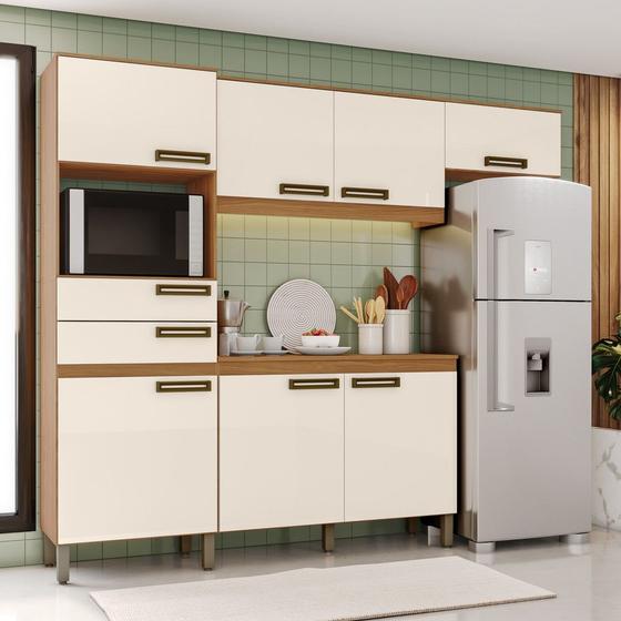 Imagem de Cozinha Compacta 4 peças com Aéreo Geladeira Zoey Casa 812