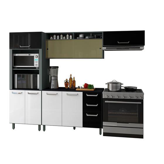 Cozinha Compacta 9 Portas 2 Gavetas Com Balcão Flex e Torre Quente Aspen Menor preço em Cozinha Compacta 9 Portas 2 Gavetas Com Balcão Flex e Torre Quente Aspen